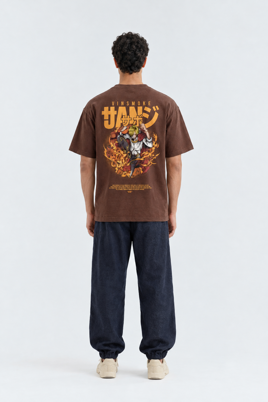 One Piece Vinsmoke Sanji Brown Graphic T-Shirt Neon Crix
