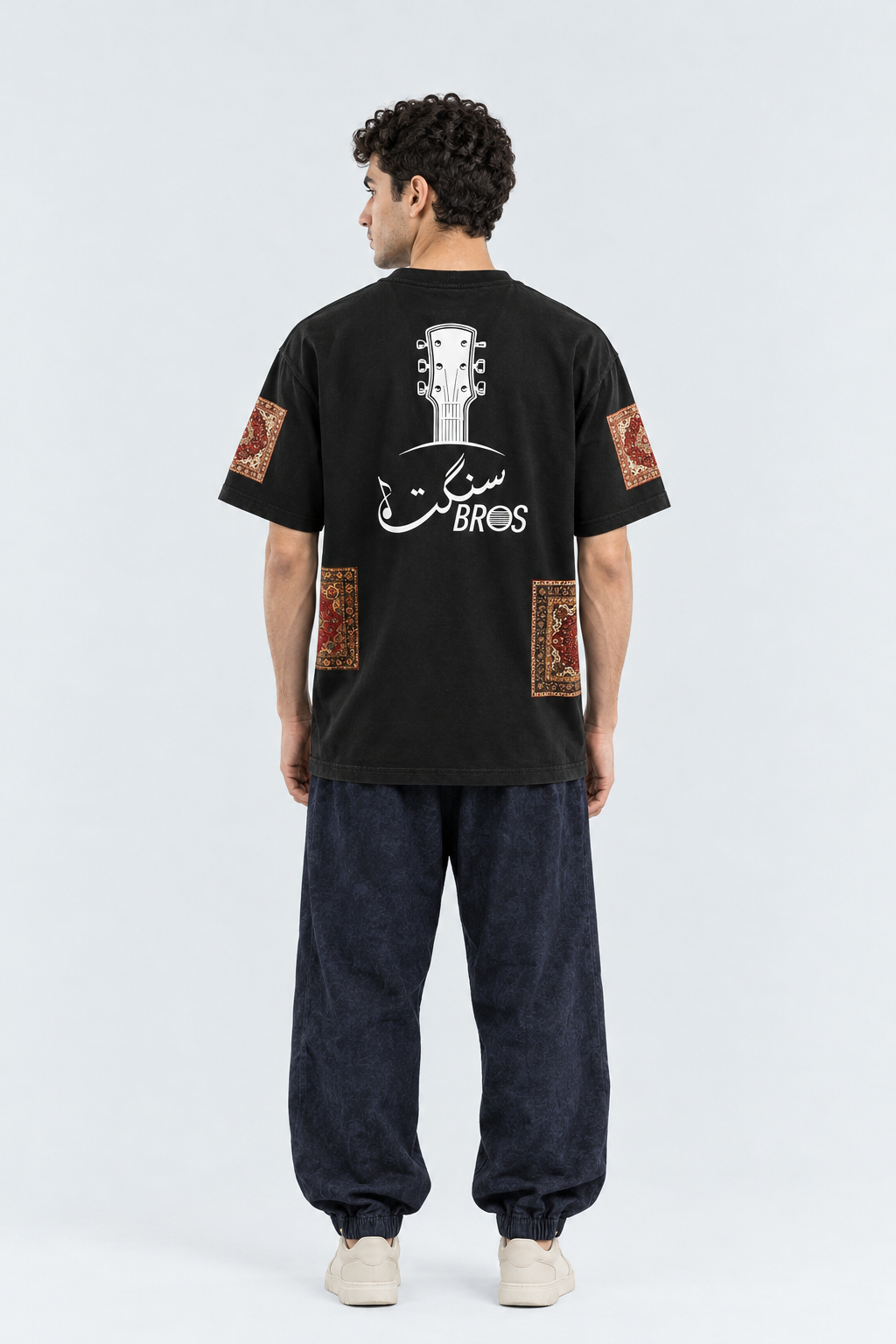 Sangat Bros Black T-Shirt Neon Crix