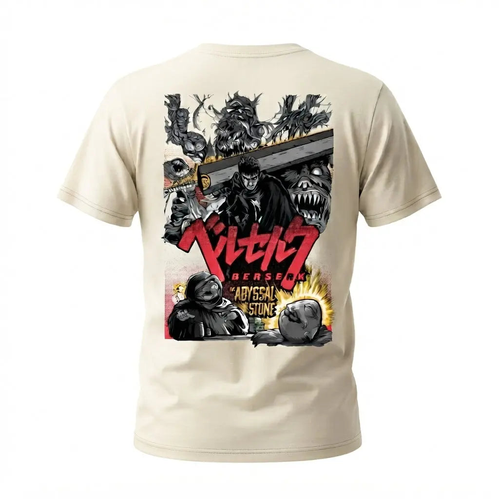 Berserk "Abyssal Stone" Dark Fantasy Streetwear Printed T-Shirt animeclothingmania