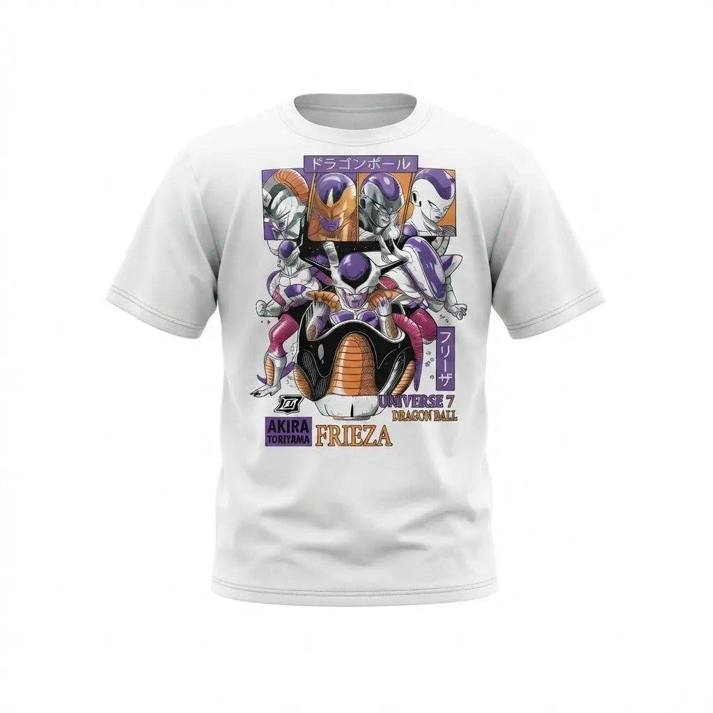 Dragon Ball Z Frieza Final Form White Graphic T-Shirt Anime clothing mania
