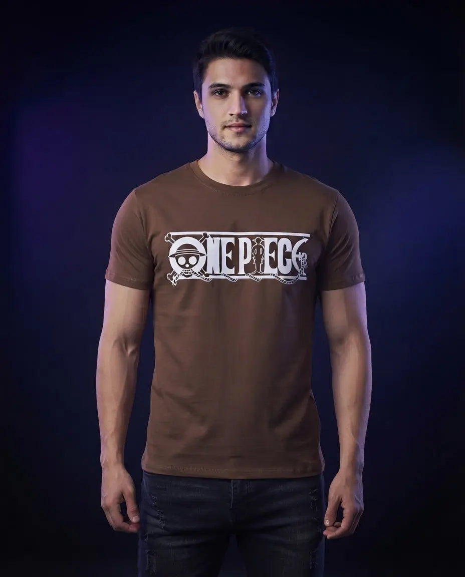 One Piece Vinsmoke Sanji Brown Graphic T-Shirt animeclothingmania