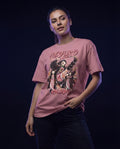 Demon Slayer Nezuko Kamado Mauve Pink Graphic Streetwear T-Shirt Anime clothing mania