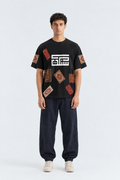 Sangat Bros Black T-Shirt Neon Crix