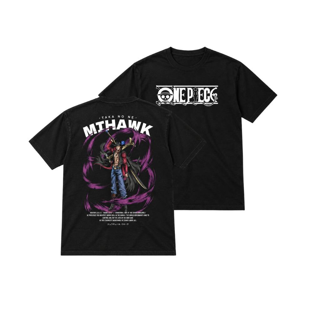 Dracule Mihawk black T-shirt Neon Crix